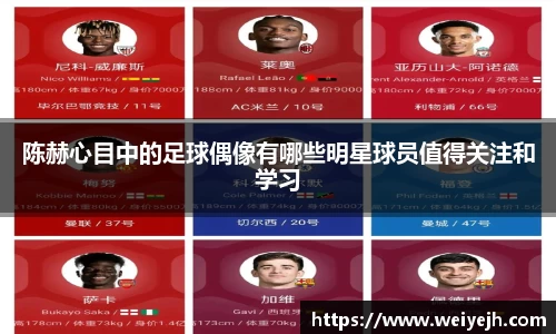 陈赫心目中的足球偶像有哪些明星球员值得关注和学习